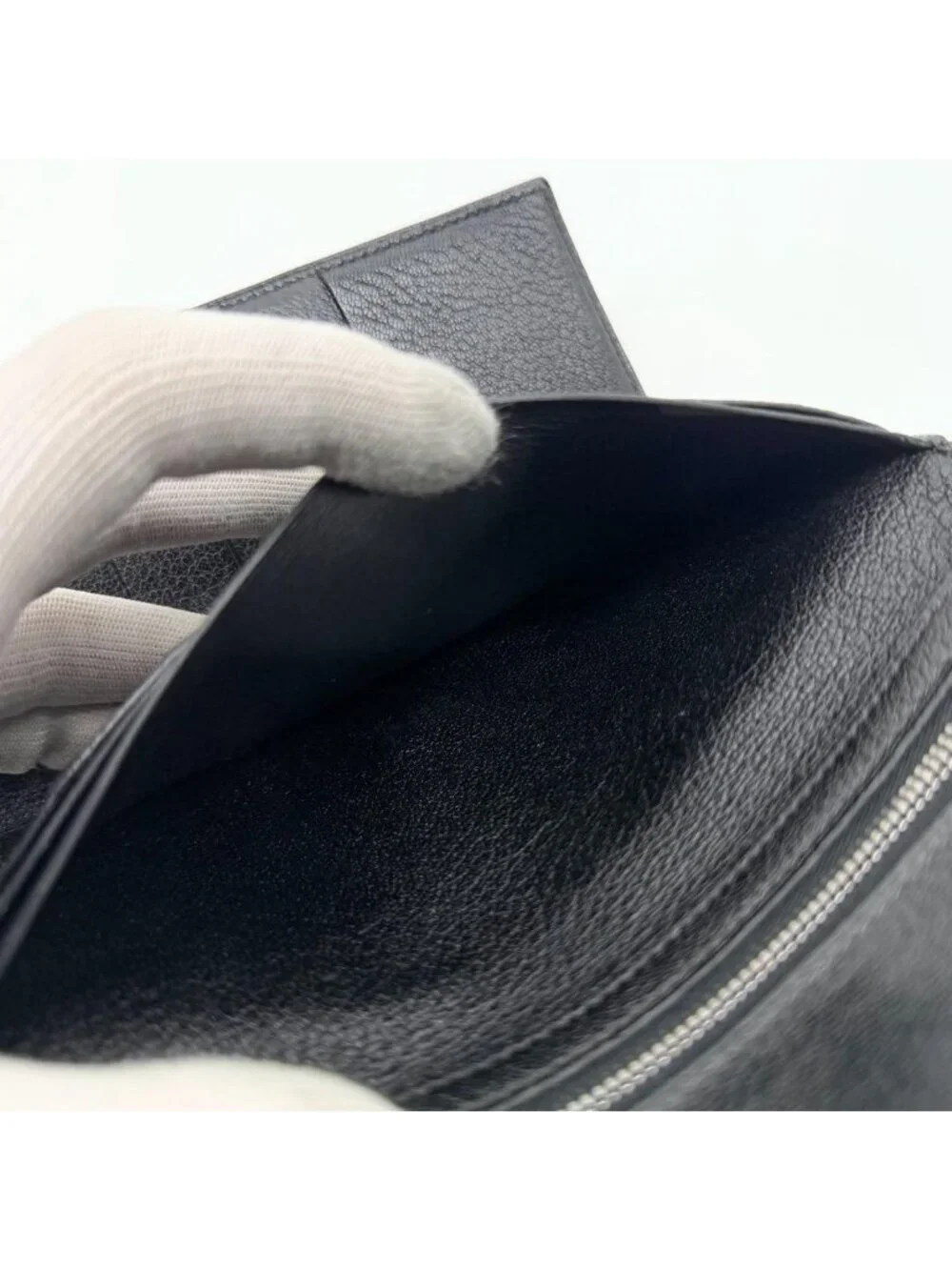 Hermes Bearn Dupri Chevre Trifold Wallet Black